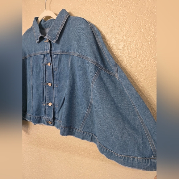 STYLEWE Casual Distressing Cloak Denim Coat - Picture 6 of 9